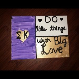 Hand painted sorority sign